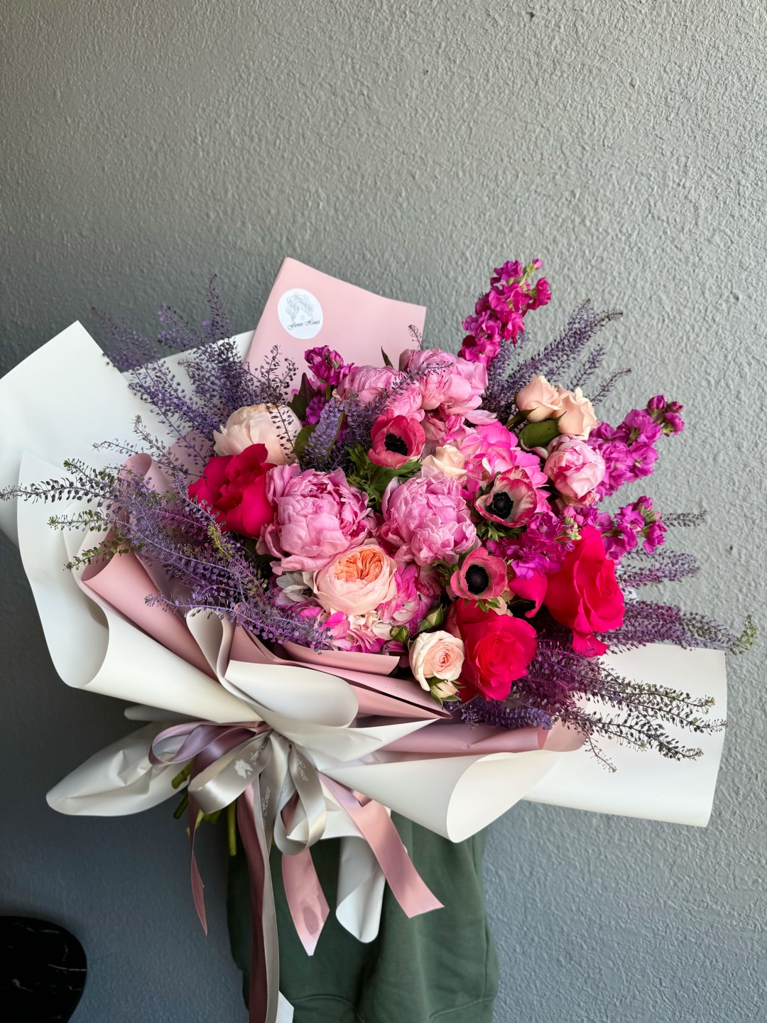 Rosie Fresh Hand Tied Flower Bouquet