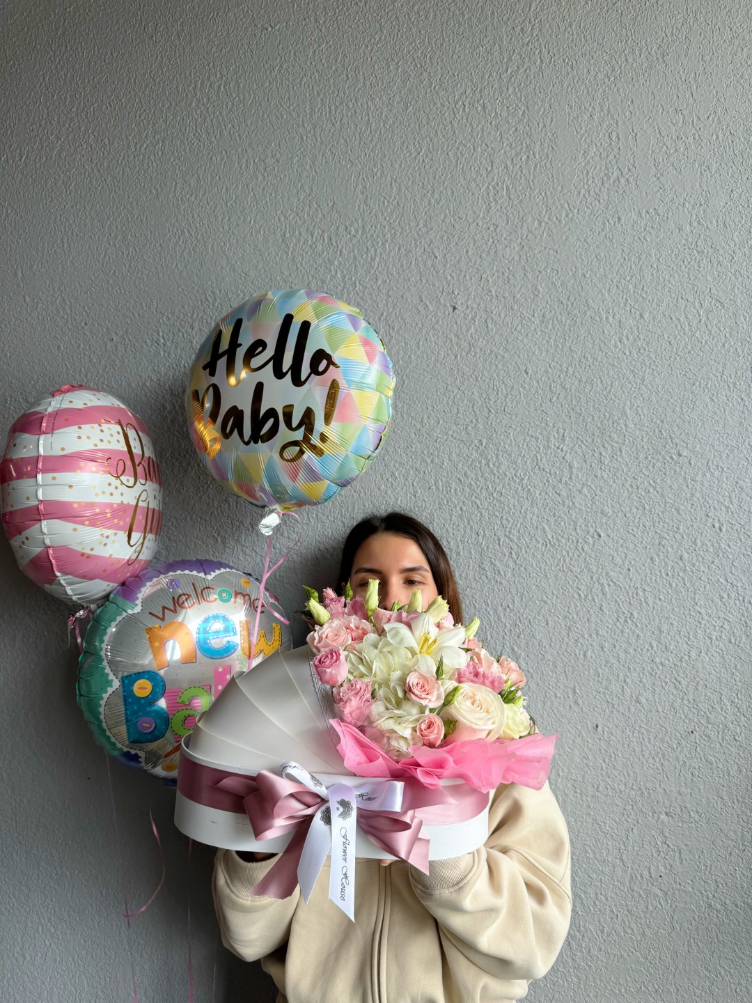 Welcome Baby Girl Stroller Box