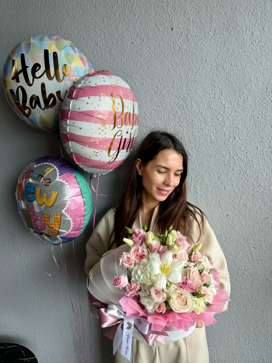 Welcome Baby Girl Stroller Box