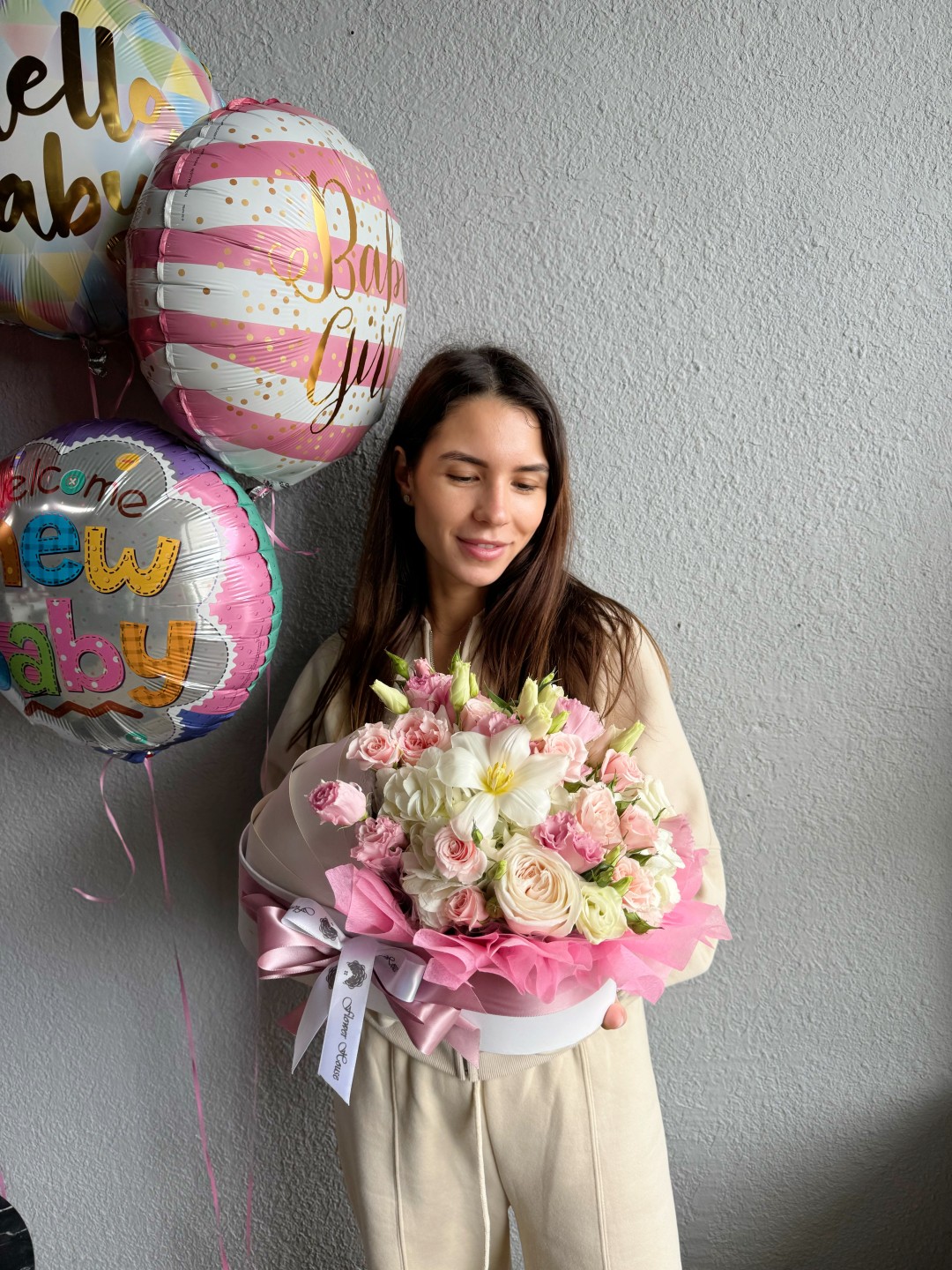 Welcome Baby Girl Stroller Box