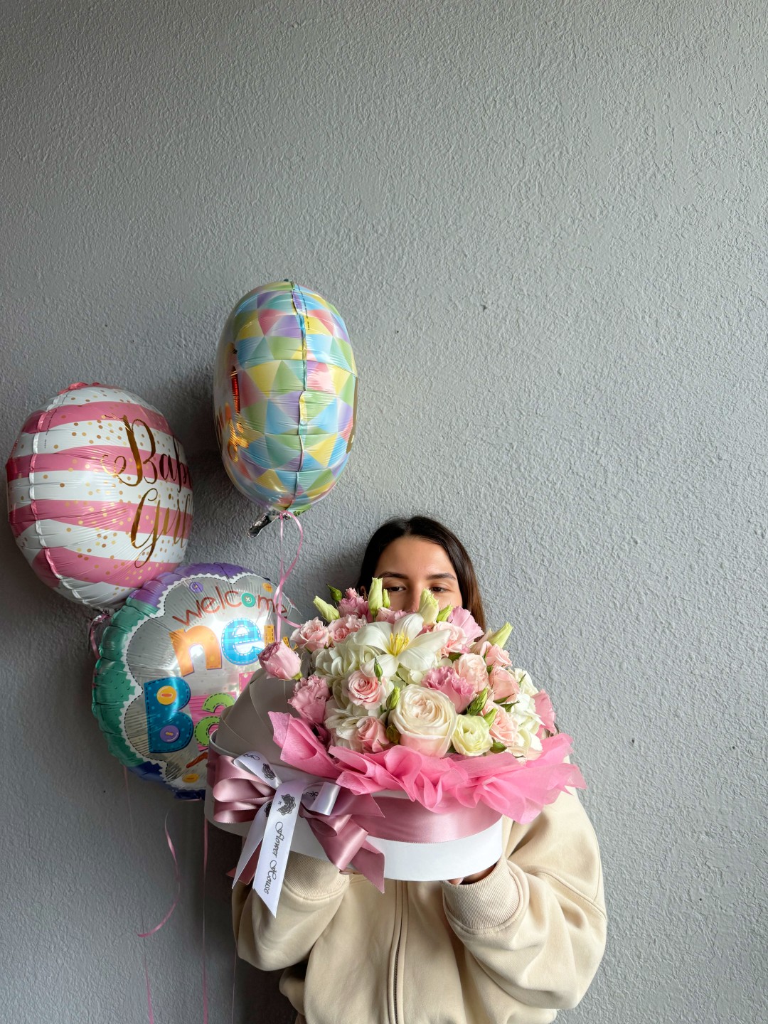 Welcome Baby Girl Stroller Box