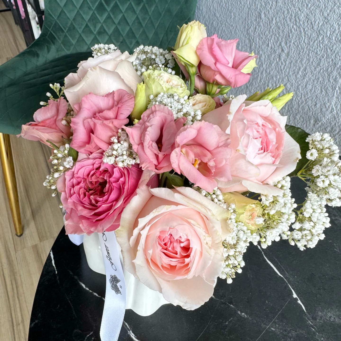 "The Body" Woman Fresh Flowers Vase Arrangement