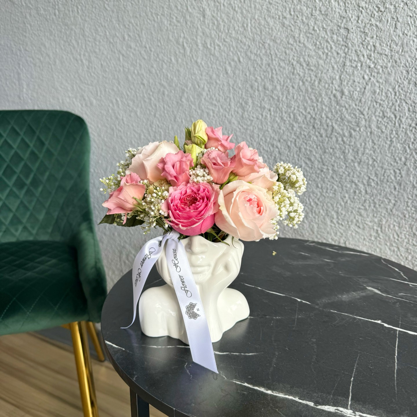 "The Body" Woman Fresh Flowers Vase Arrangement