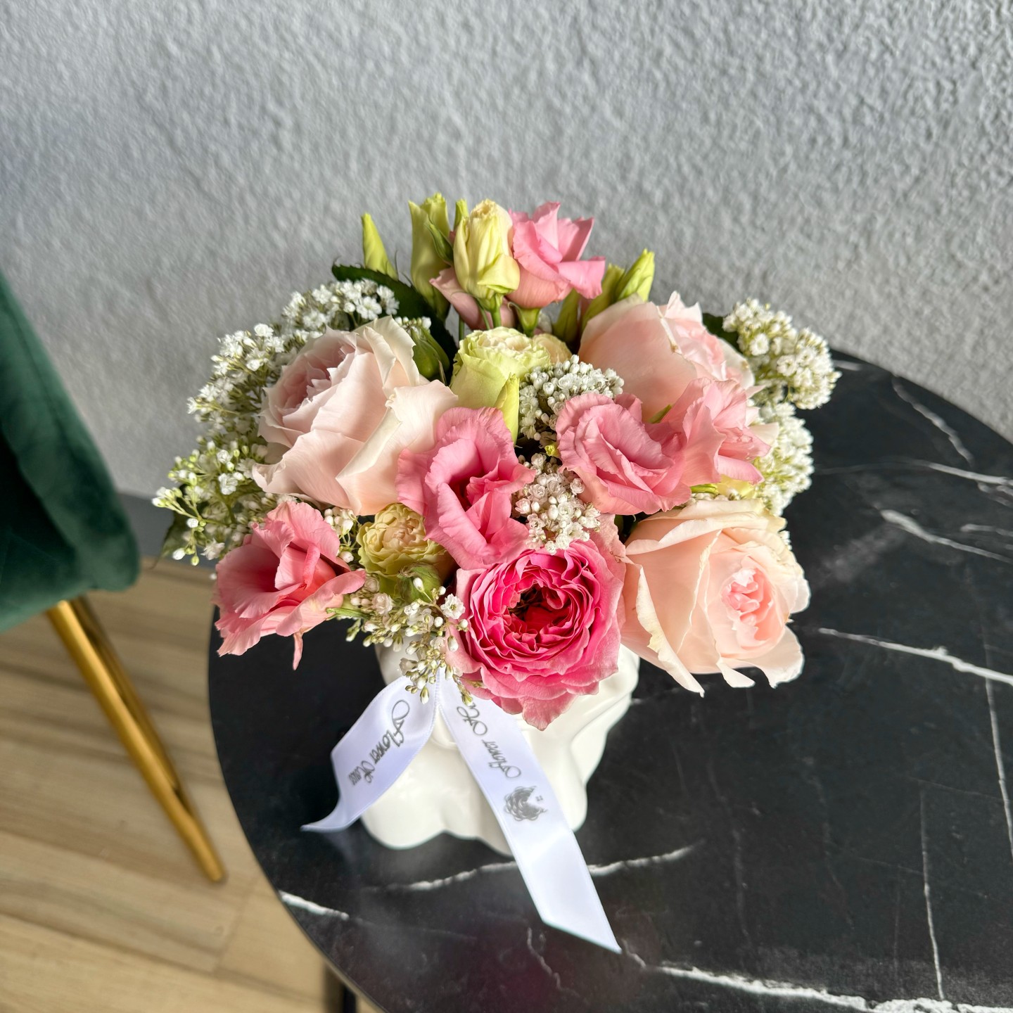 "The Body" Woman Fresh Flowers Vase Arrangement