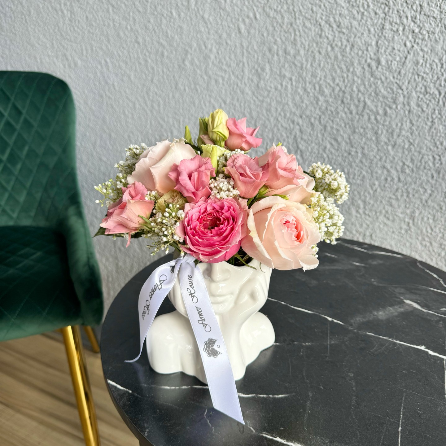 "The Body" Woman Fresh Flowers Vase Arrangement