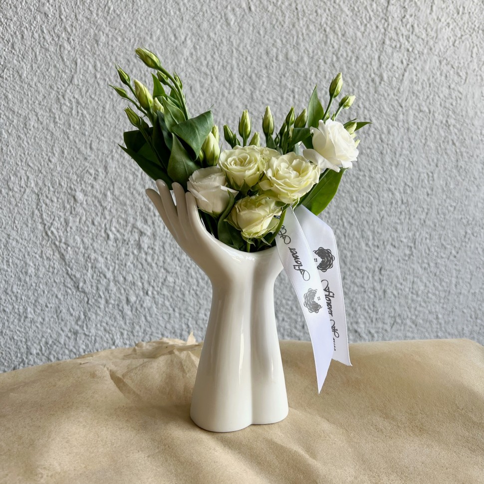 "The Body" Tender Hands Fresh Flowers Vase Arrangement