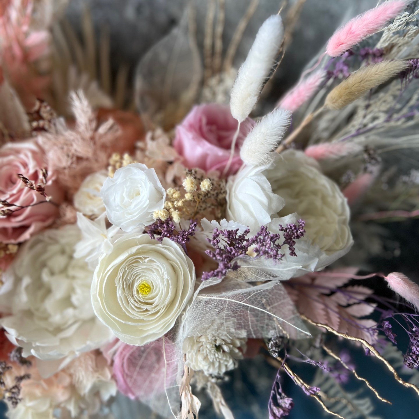 MILA collection Preserved Peonies in modern vase MILA collection Preserved Peonies in modern vase