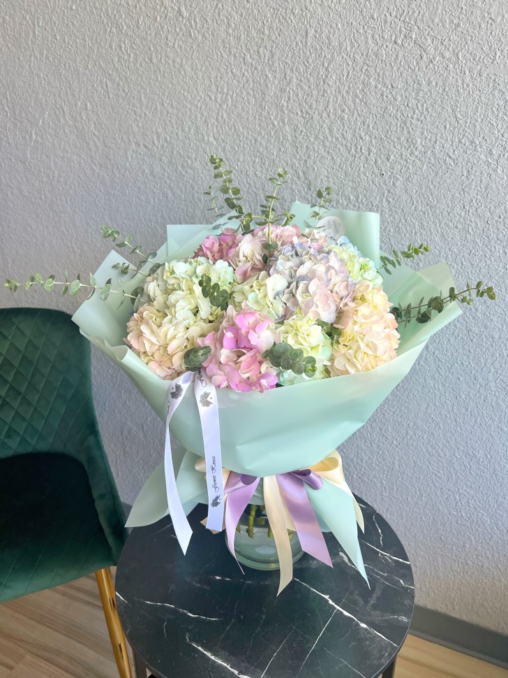Tender Hydrangea Hand Tied Flower Bouquet
