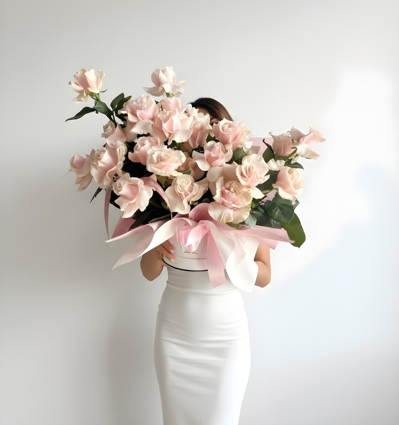 Pink Mondial Roses Cloud Box Medium