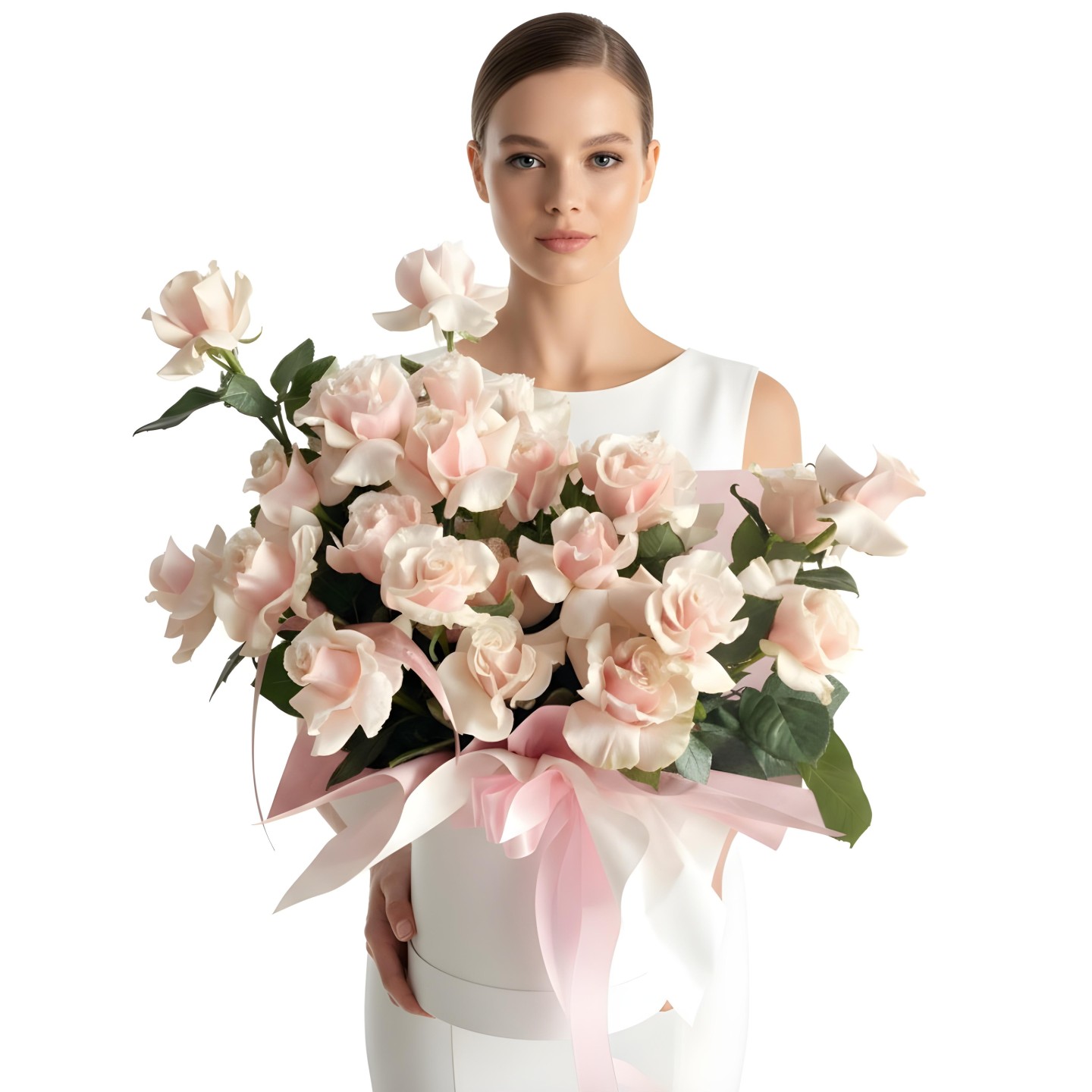 Pink Mondial Roses Cloud Box Medium