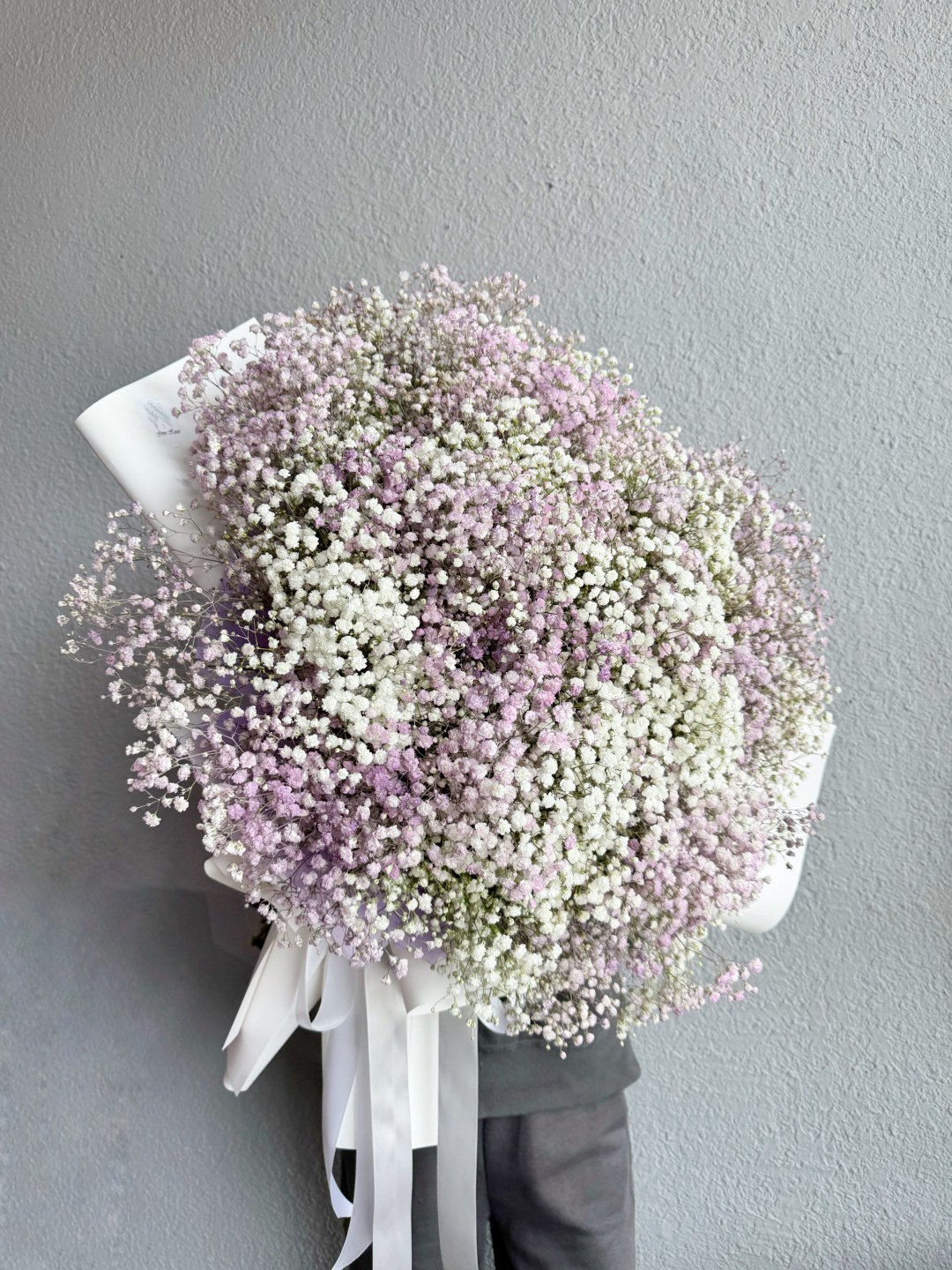 Baby Breath Cloud Hand Tied Flower Bouquet