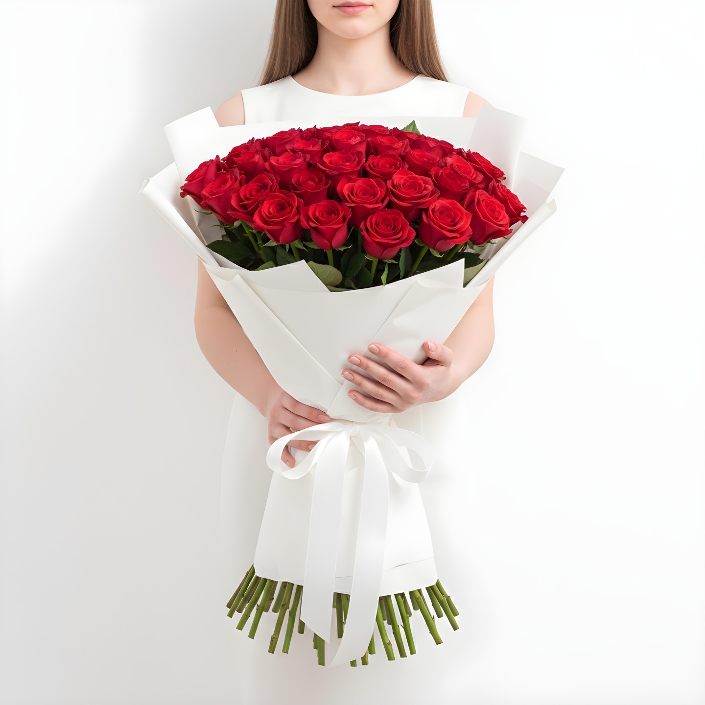 Red Roses Bouquet (12–48 Stems)