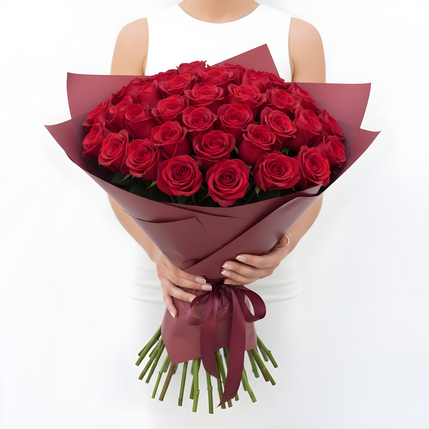 Red Roses Bouquet (12–48 Stems)