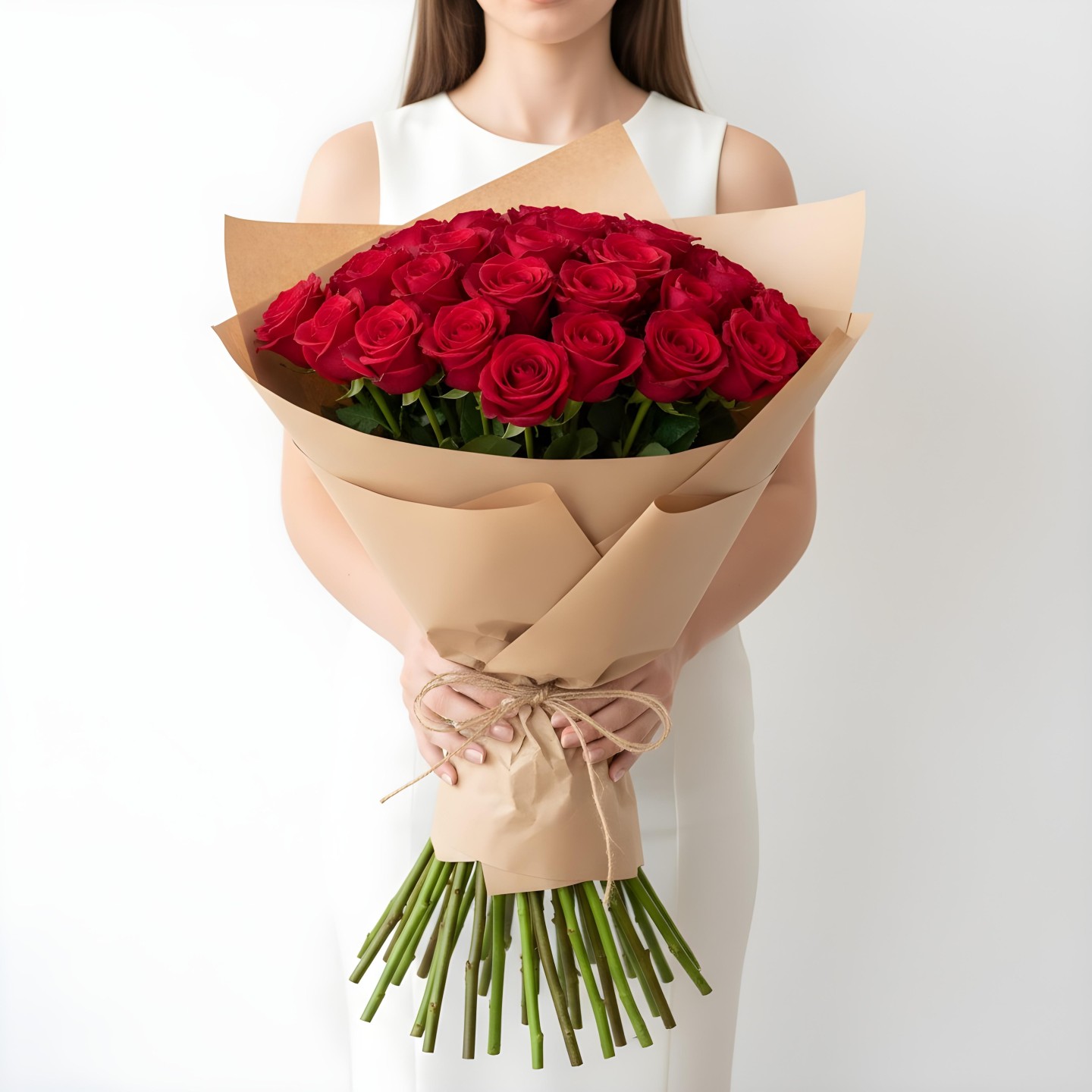 Red Roses Bouquet (12–48 Stems)