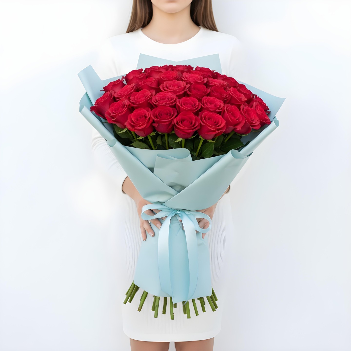 Red Roses Bouquet (12–48 Stems)