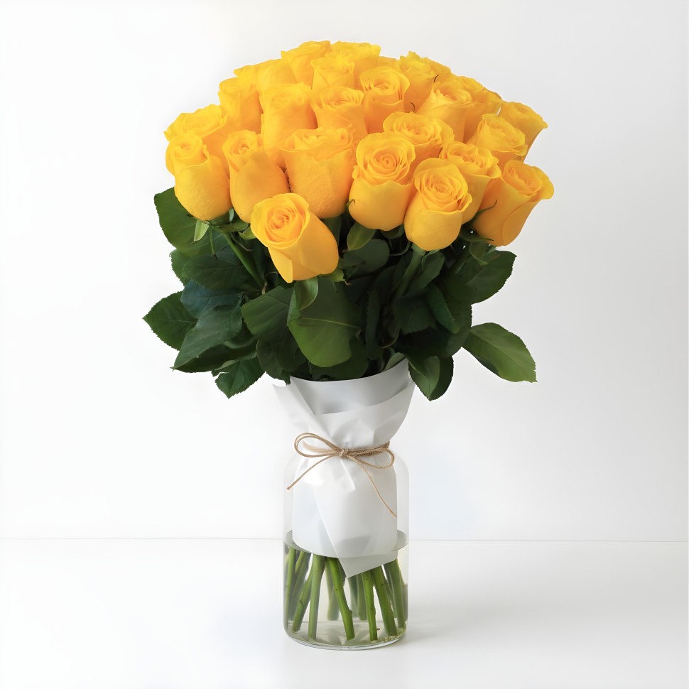 36 Yellow Roses Yellow Roses Bouquet (12–48 Stems)