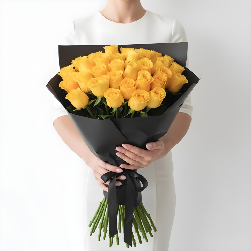 Yellow Roses Bouquet (12–48 Stems)