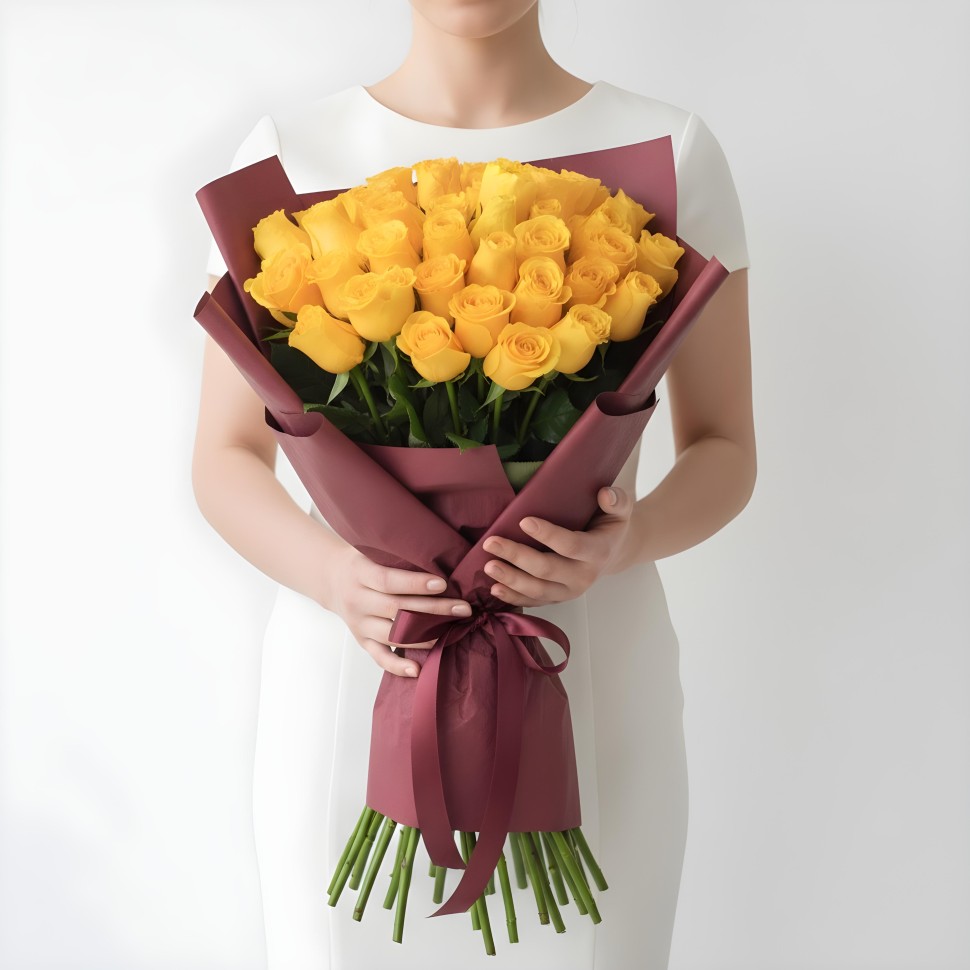 Yellow Roses Bouquet (12–48 Stems) Yellow Roses Bouquet (12–48 Stems)