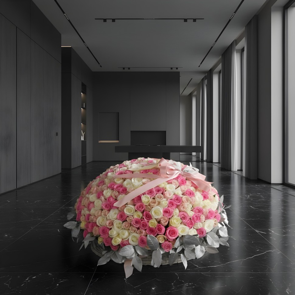 300 Roses Flower Basket 300 Roses Flower Basket