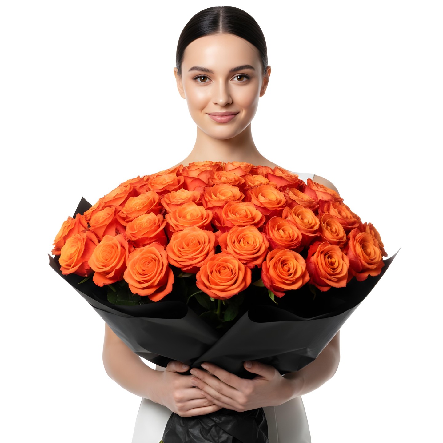 Orange Roses Bouquet (12–48 Stems)