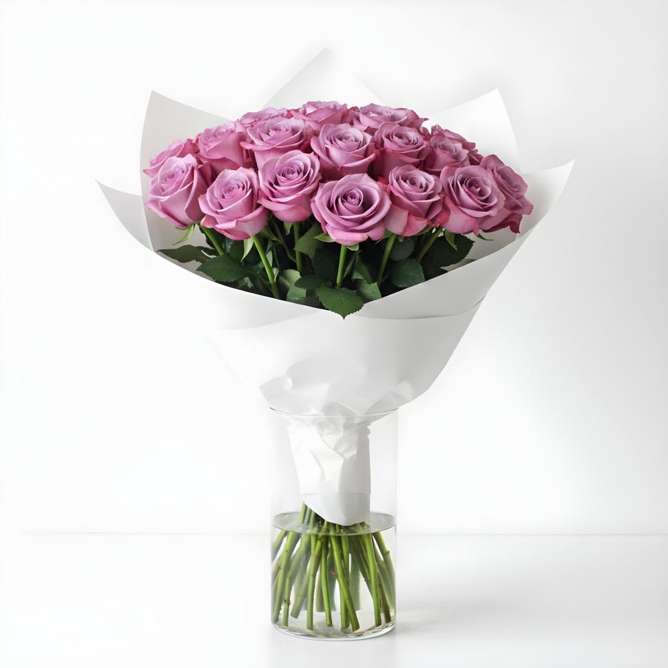 24 Purple Roses Purple Roses Bouquet (12–48 Stems)