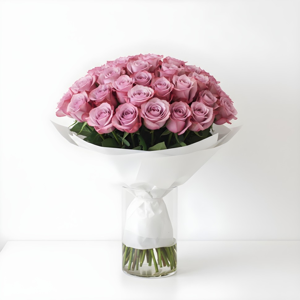 48 Purple Roses Purple Roses Bouquet (12–48 Stems)