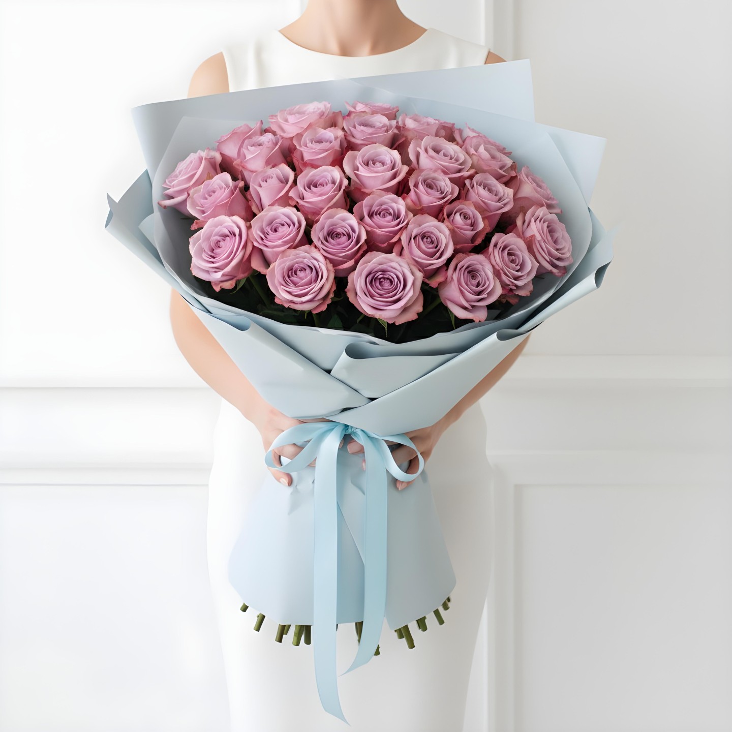 Purple Roses Bouquet (12–48 Stems)