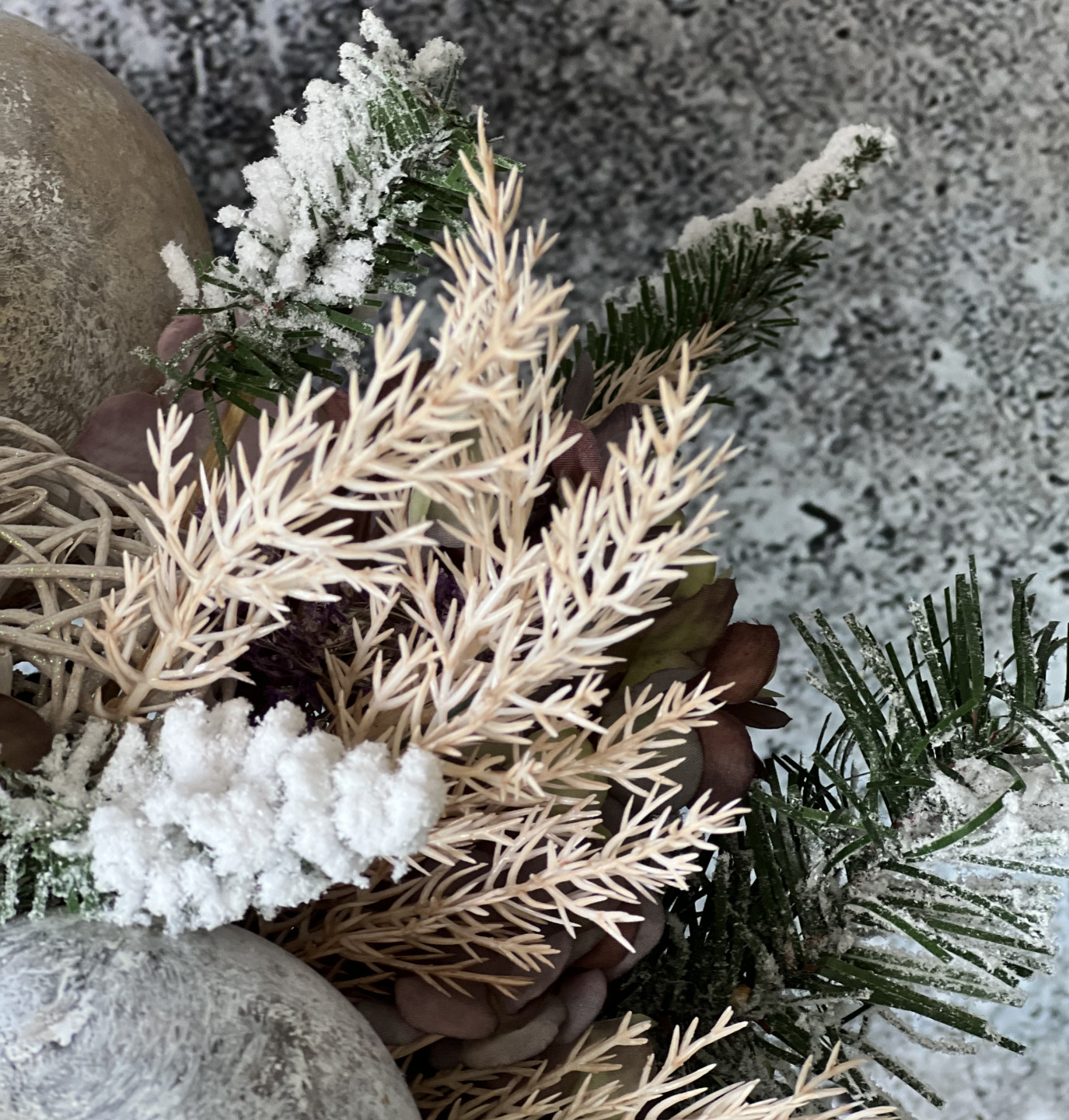 Christmas candlestick with Birch Bark Candle
