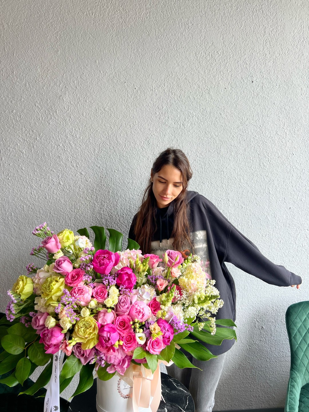 Hot Pink Leila Flower Box Hot Pink Leila Flower Box