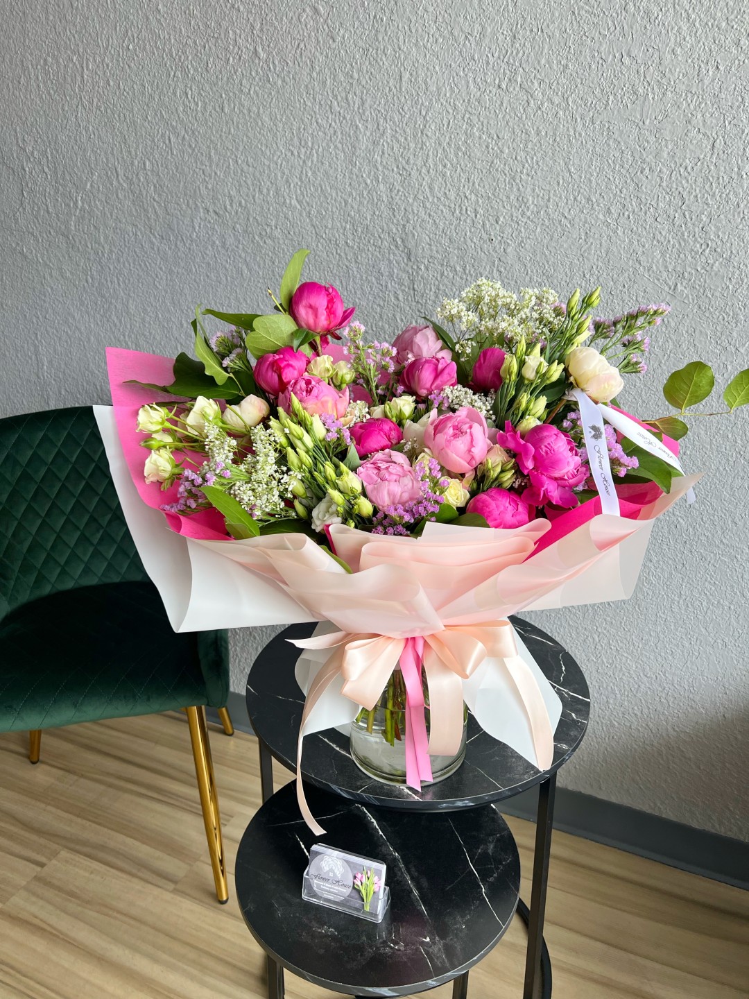 Hot Pink Leila Hand Tied Bouquet