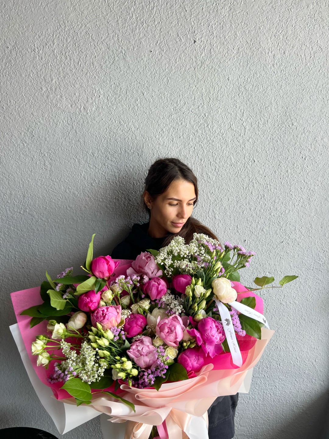 Hot Pink Leila Hand Tied Bouquet