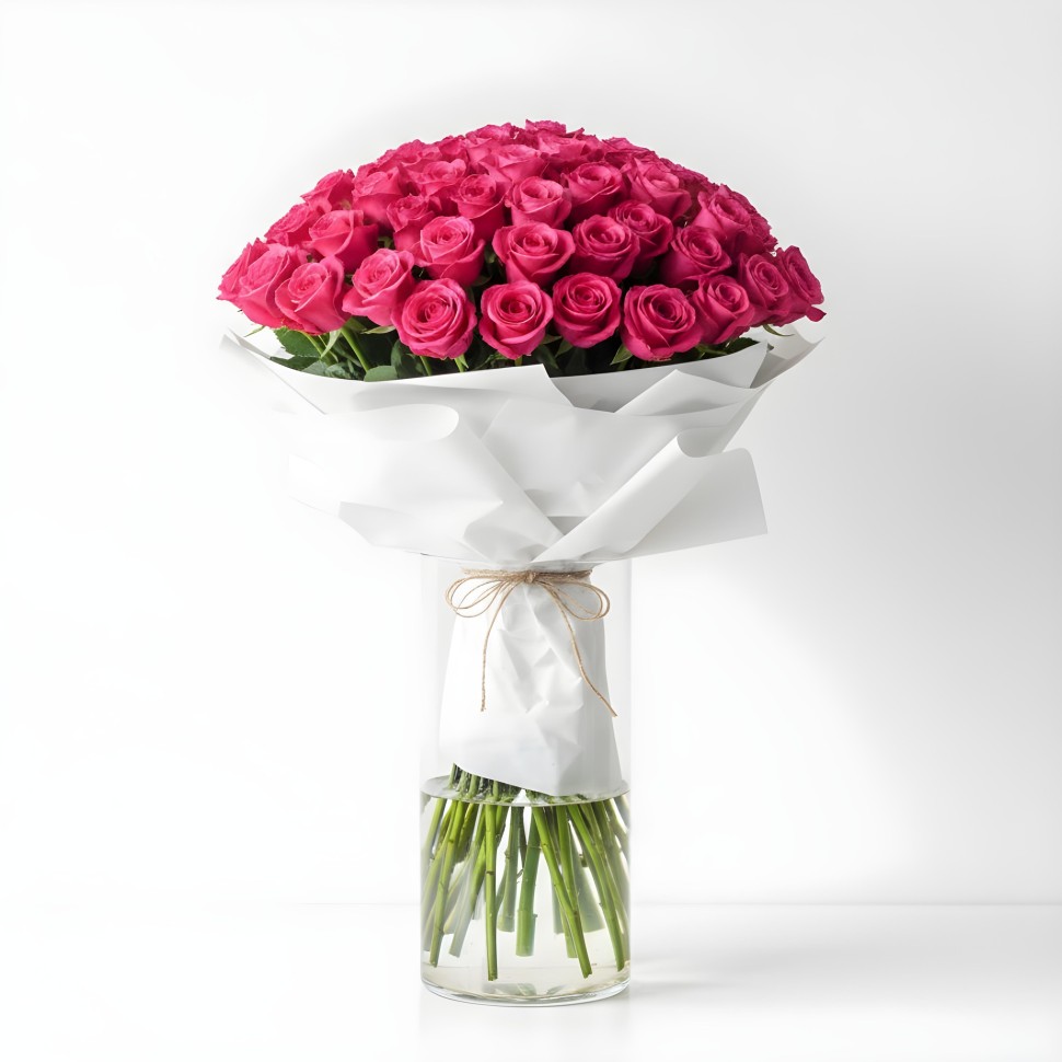 Pink Floyd Roses Bouquet (12–48 Stems)