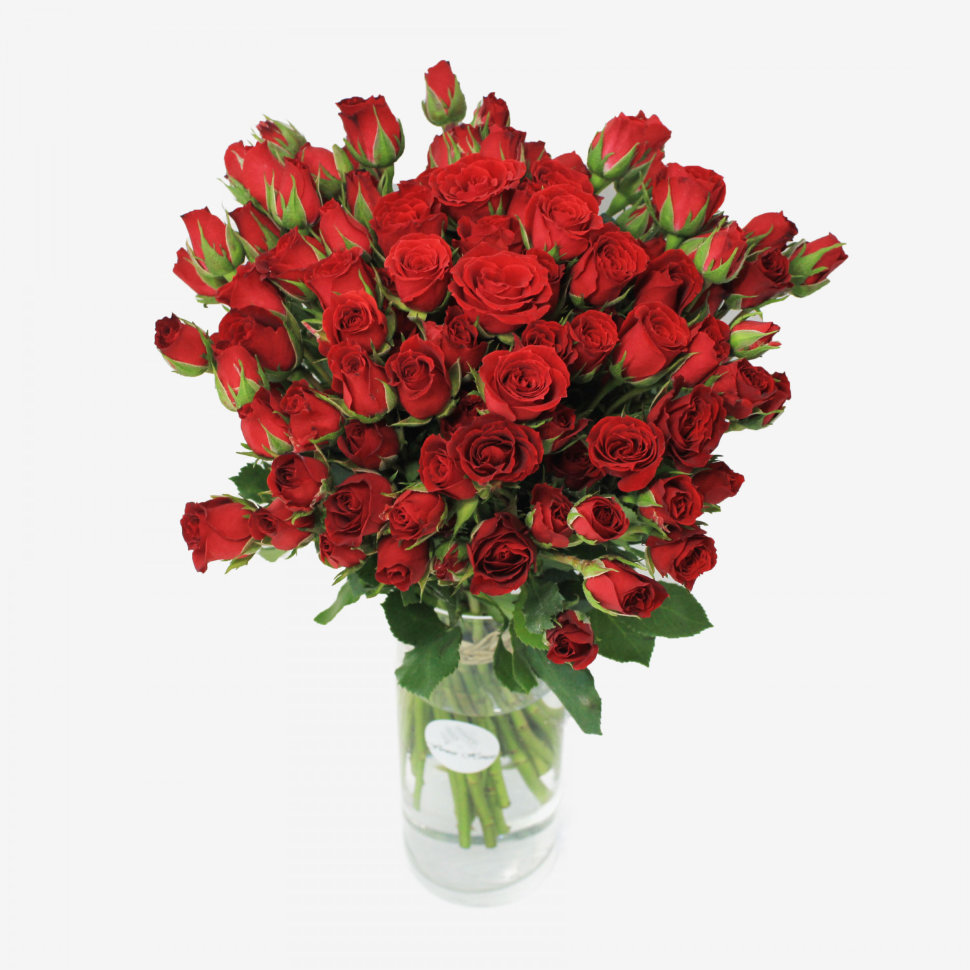 Mikado Red Spray Rose Flower Bouquet (30 stems)