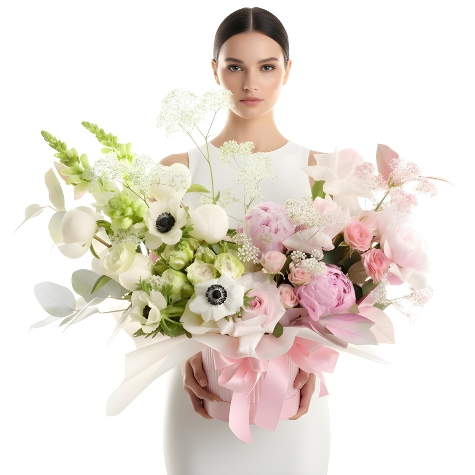 Jaqueline Flower Box (Roses, Spray Roses, Garden Roses, Hydrangeas,