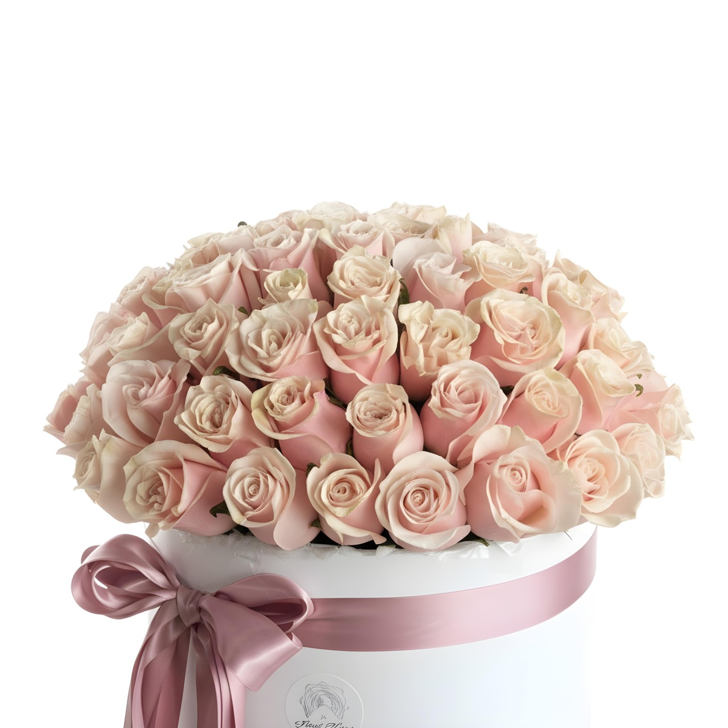 Jumbo Fresh Light Pink Roses Box