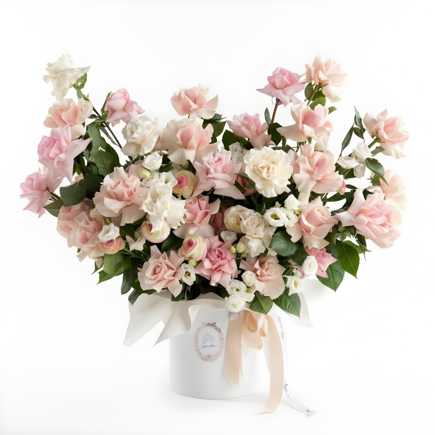 Arielle Fresh Flower Box (Roses, Garden Roses, Hydrangeas, Lisianthus, Ranunculus)