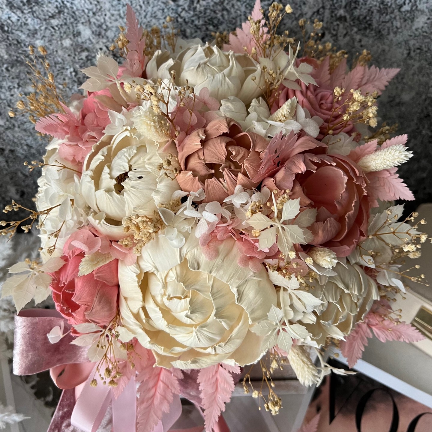 SOFIA collection sola wood peonies box SOFIA collection sola wood peonies box