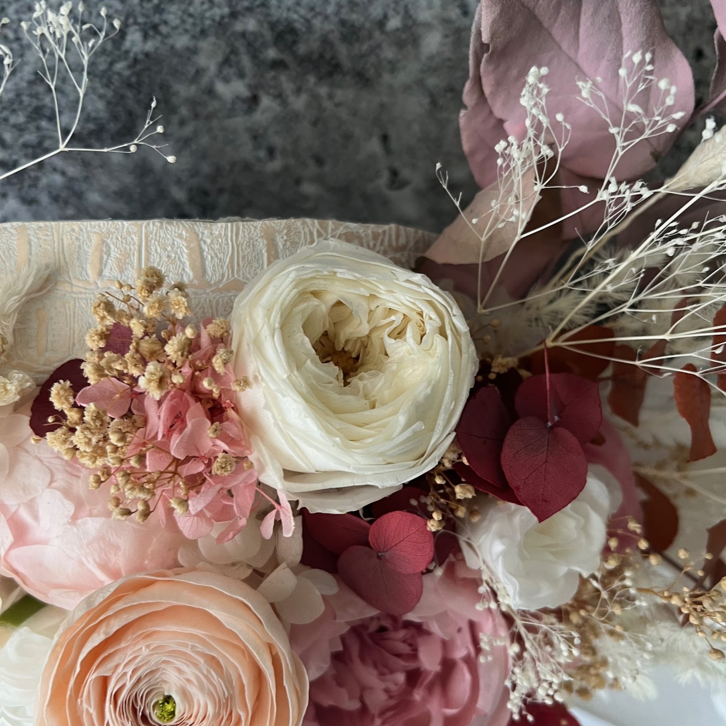 KELLY collection Large Preserved Peonies and ranunculus Box