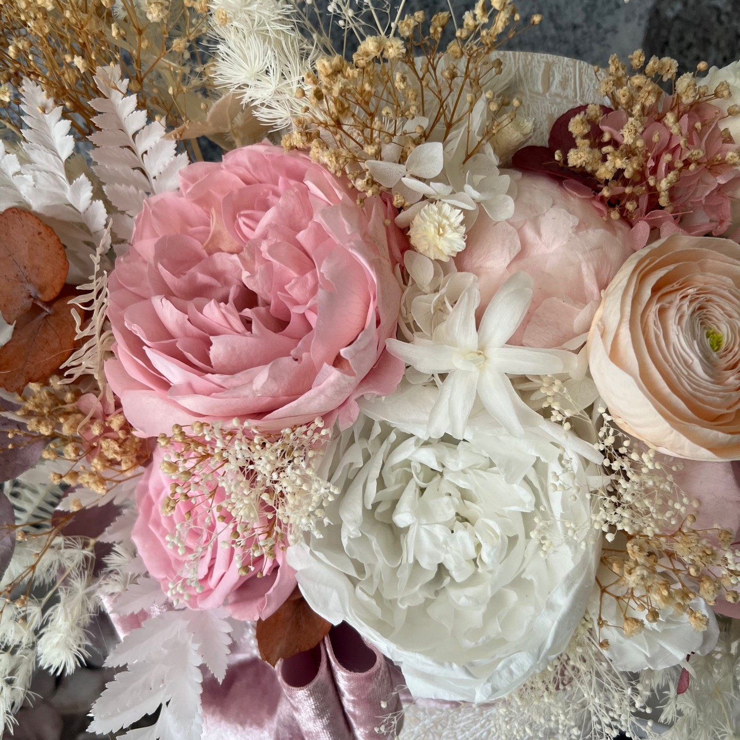 KELLY collection Large Preserved Peonies and ranunculus Box