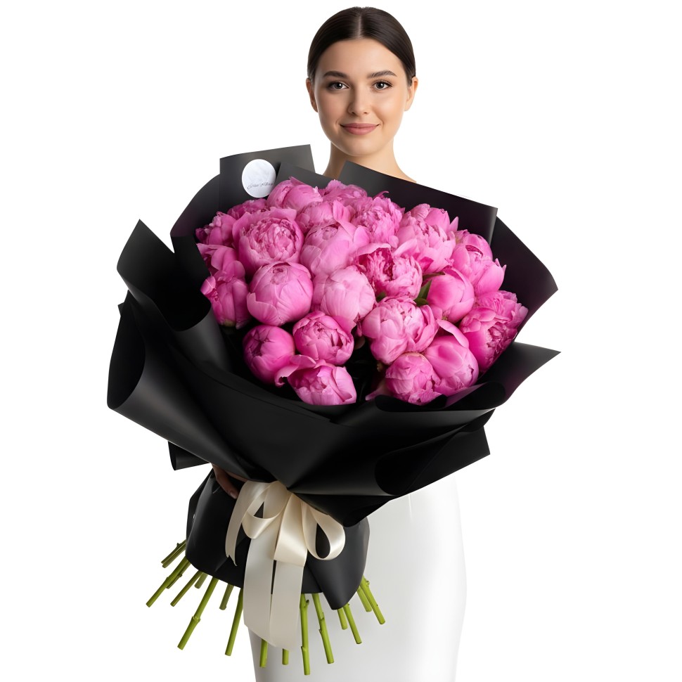 Hot Pink Peony Love Hand-Tied Bouquet