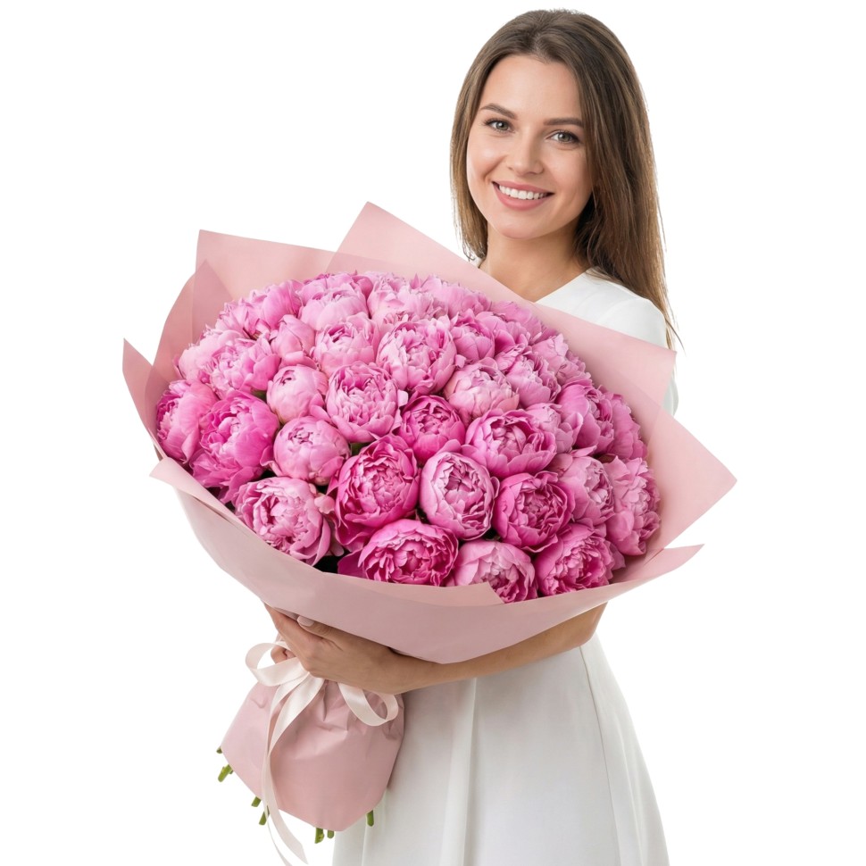 Hot Pink Peony Love Hand-Tied Bouquet