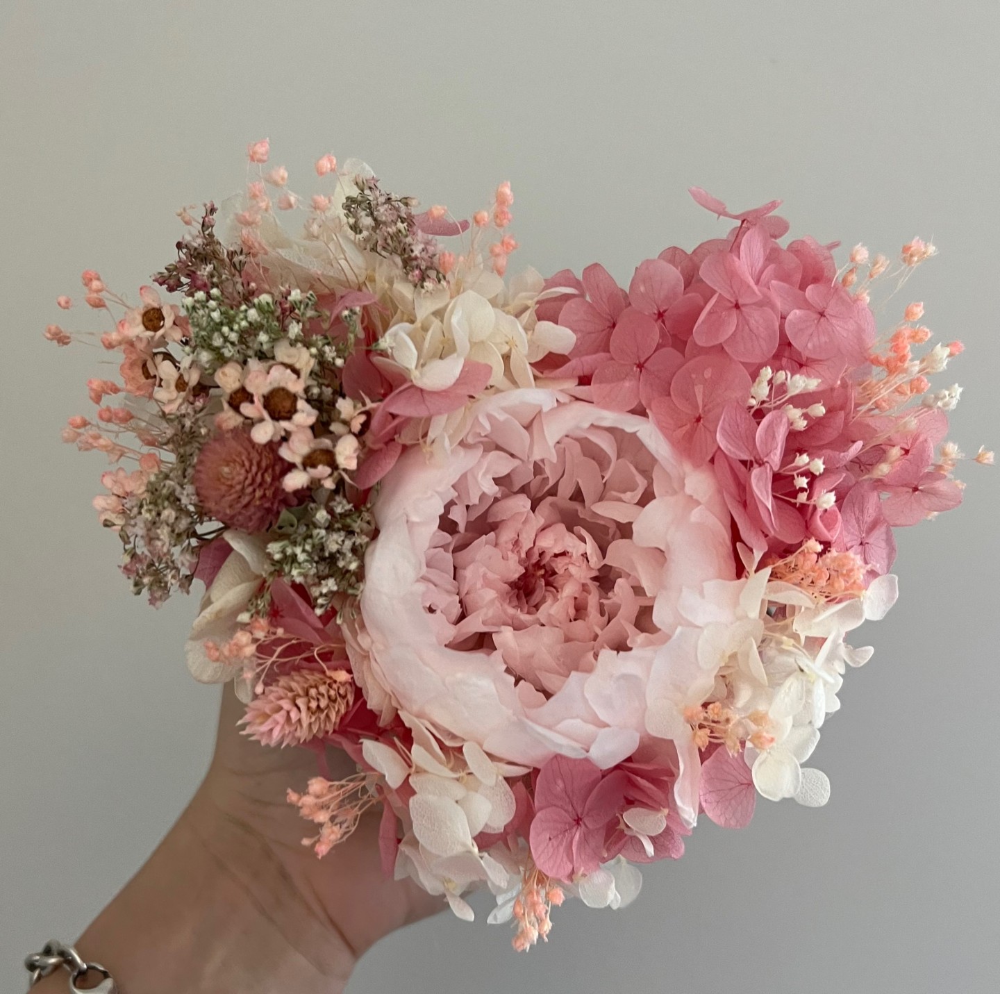 Small heart-shaped box with Preserved Peony Small heart-shaped box with Preserved Peony