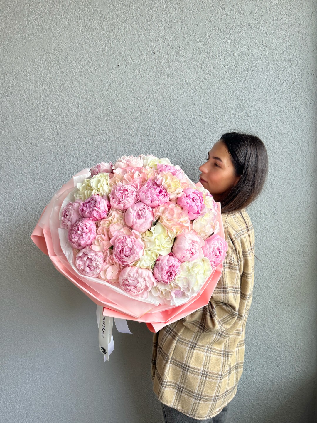 Pastel Savanna Peonies & Hydrangeas Hand-Tied Bouquet Pastel Savanna Peonies & Hydrangeas Hand-Tied Bouquet