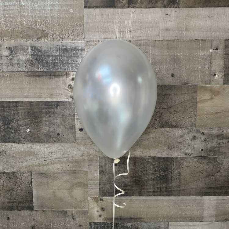 Silver Latex Balloon 11"
