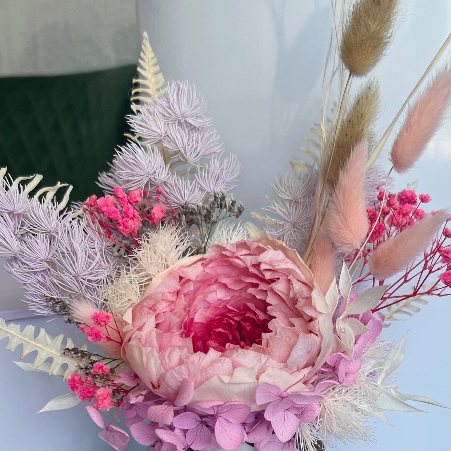 Ceramic Monkey Vase with Preserved peony