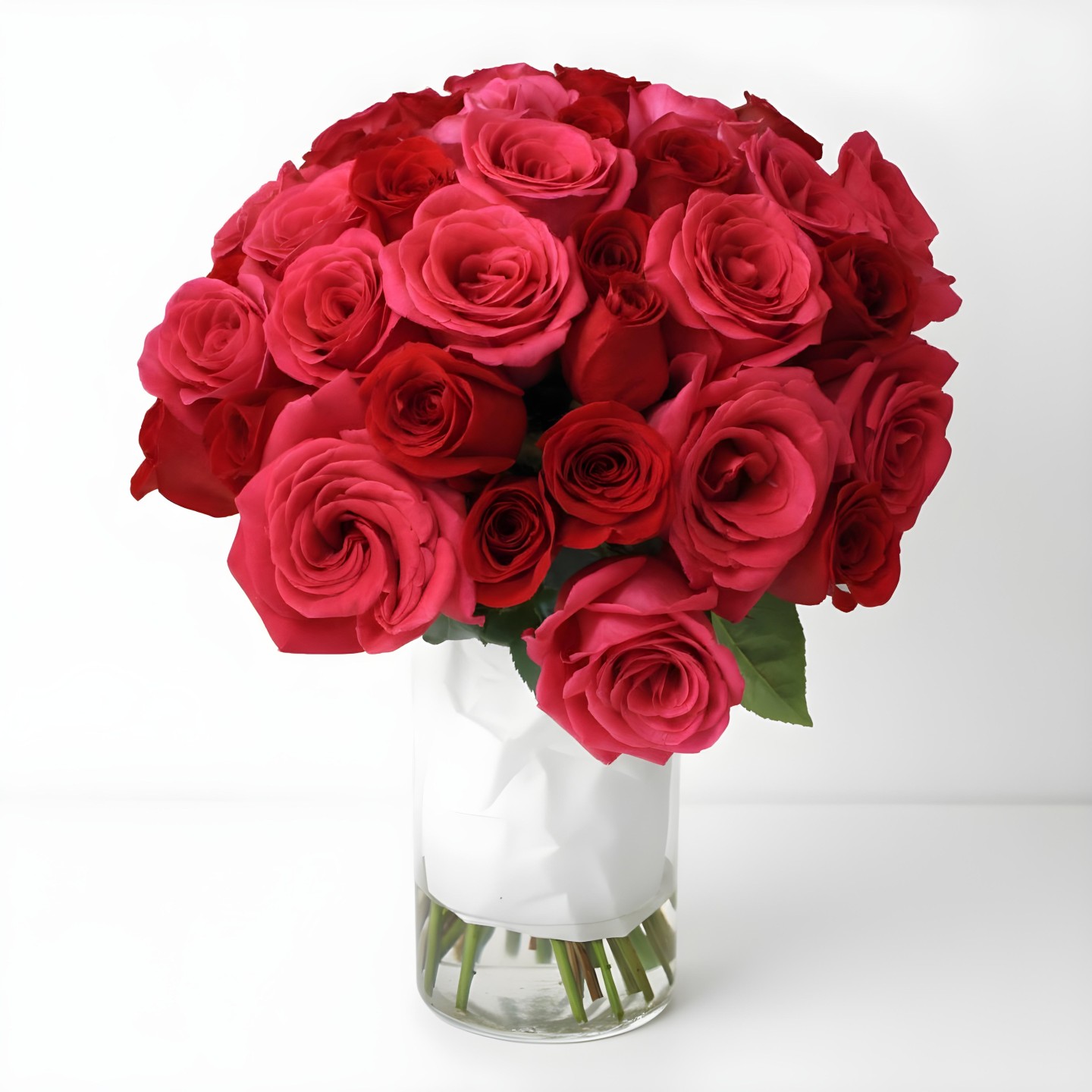Red Freedom & Pink Floyd Roses Bouquet (12–48 Stems)