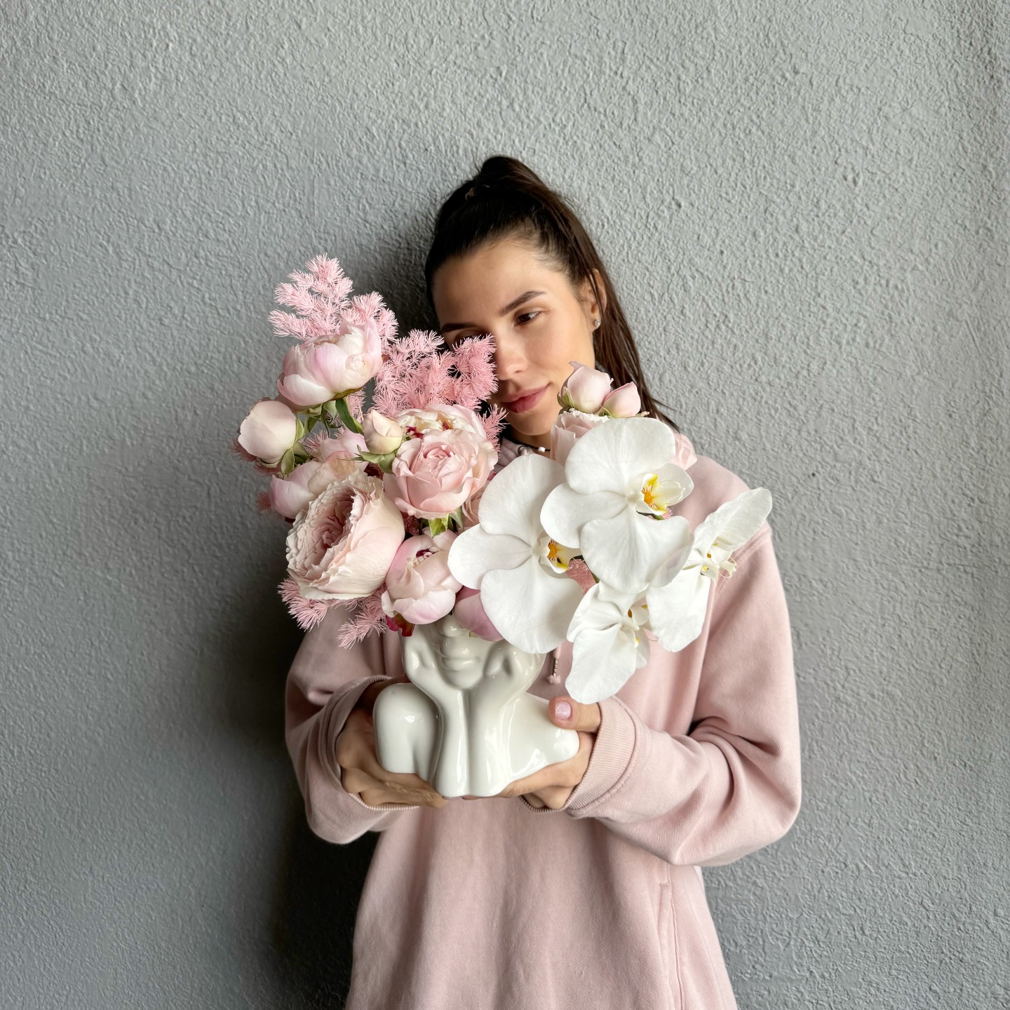 "The Body" Orchid Woman Fresh Flowers Arrangement