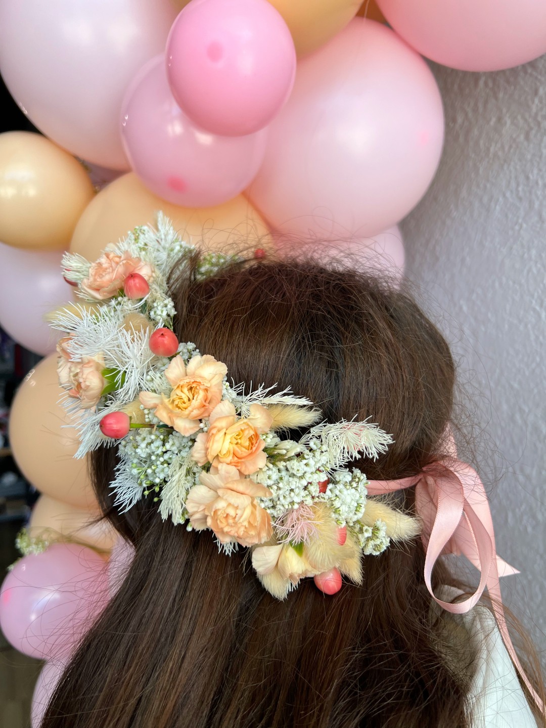Peach Flower Crown Fresh Flowers
