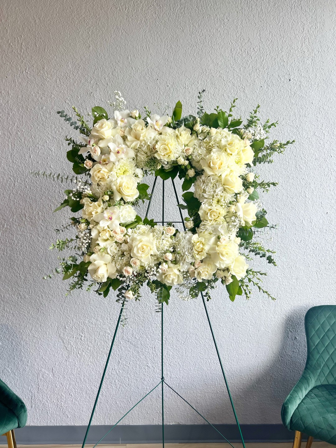 Square Funeral Wreath Stand