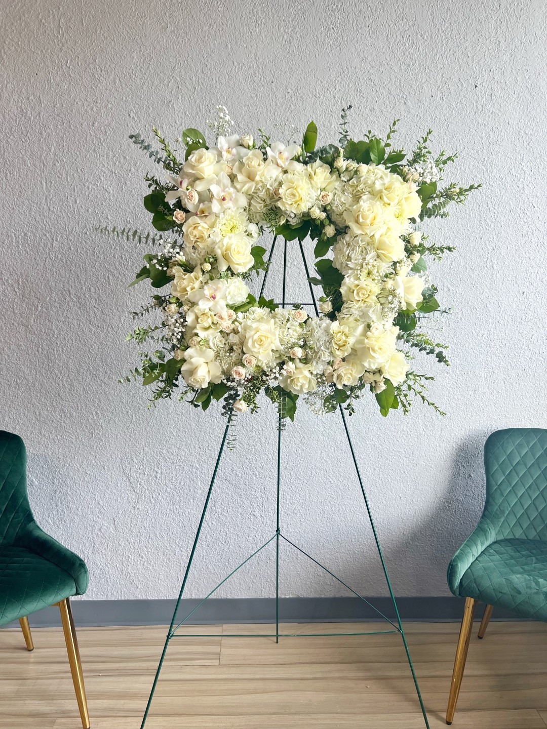 Square Funeral Wreath Stand